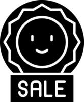 Summer Sale Glyph Icon vector