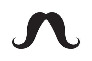 Moustache icon. Black retro style mustache. Shave barber vintage man face vector