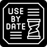 Use By Date Glyph Icon vector