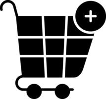 Add To Cart Glyph Icon vector
