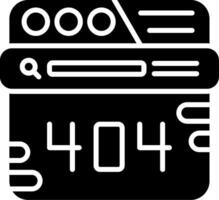 404 Error Glyph Icon vector