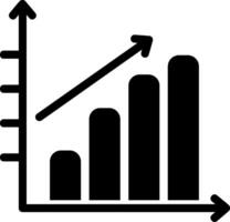 Bar Chart Glyph Icon vector