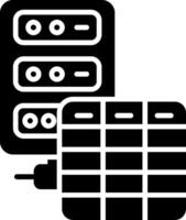 Database Glyph Icon vector
