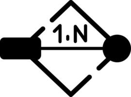 Cardinality Glyph Icon vector