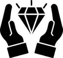 Diamond Glyph Icon vector
