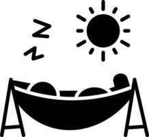 Tanning Glyph Icon vector