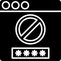 Access Denied Glyph Icon vector