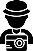 Tourist Glyph Icon vector