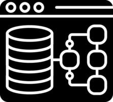 Data Modeling Glyph Icon vector