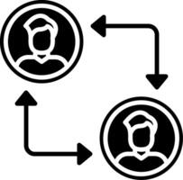 Peer To Peer Glyph Icon vector
