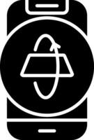 Tilt sensor Glyph Icon vector