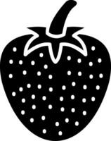 Strawberry Glyph Icon vector