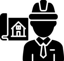Architect Glyph Icon vector
