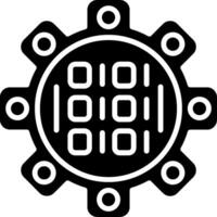 Binary Code Glyph Icon vector