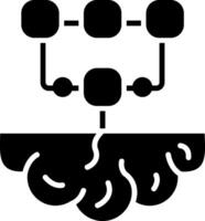 Data Modeling Glyph Icon vector