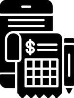 Digital Invoice Glyph Icon vector