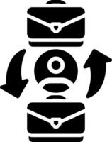 Job Rotation Glyph Icon vector