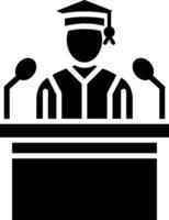 Speech Glyph Icon vector