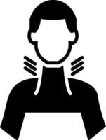 Throat Glyph Icon vector