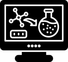 Virtual Lab Glyph Icon vector