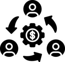 Collaboration Glyph Icon vector