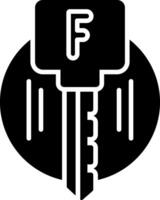 Foreign Key Glyph Icon vector