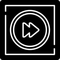 Fast Forward Glyph Icon vector