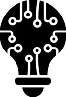 Light Bulb Glyph Icon vector