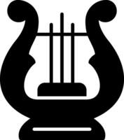 Lyre Glyph Icon vector