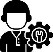 Technical Support Glyph Icon vector