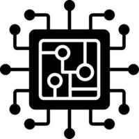 Processor Glyph Icon vector