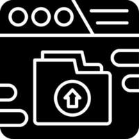 Upload File Glyph Icon vector