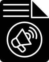 Advertisement Glyph Icon vector