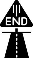 End Glyph Icon vector