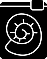 Fossil Glyph Icon vector