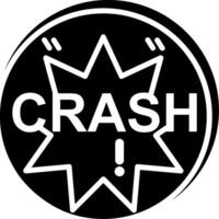 Crash Glyph Icon vector