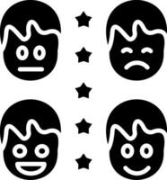 User Rating Glyph Icon vector