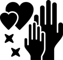 Hands Glyph Icon vector