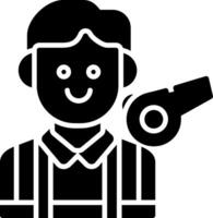 Referee Glyph Icon vector
