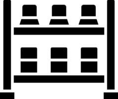 Shoe Rack Glyph Icon vector