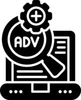 Advanced Search Glyph Icon vector