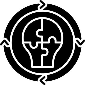 Problem Solving Glyph Icon vector