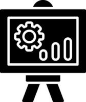 Analysis Glyph Icon vector