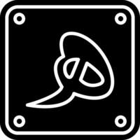 Arabic Language Glyph Icon vector