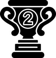 2nd Prize Glyph Icon vector