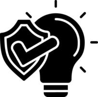Shield Glyph Icon vector