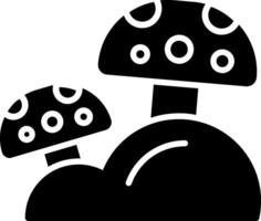 Mushroom Glyph Icon vector