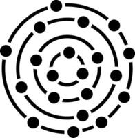 Solar System Glyph Icon vector