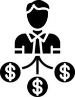 Diversification Glyph Icon vector