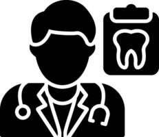 Dentist Glyph Icon vector